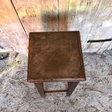 Vintage wood high stool