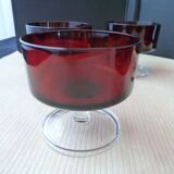 Set of 5 vintage cuts ruby color BP