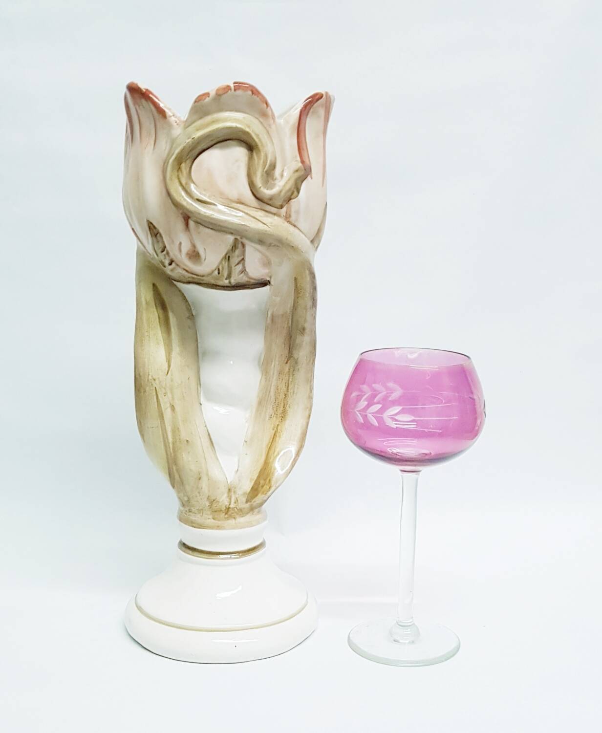 Grand vase à fleurs Capodimonte