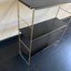 Vintage 1960 String wall shelf black and gold - 60 x 48 cm