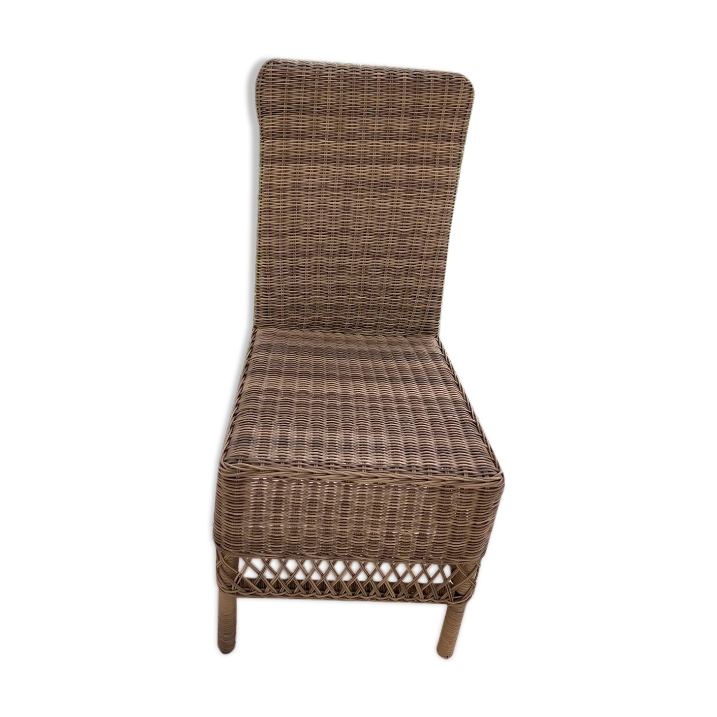 Wicker and rattan chair