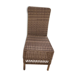 chaise en osier et rotin