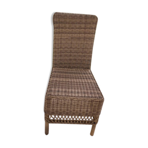 Chaise en osier et rotin