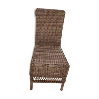 Wicker and rattan chair