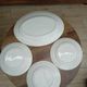 Lot 1 large oval dish and 3 bird plates Green background