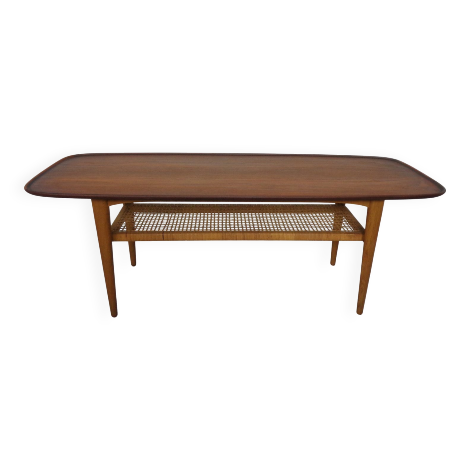Teak & Oak Coffee Table by Børge Mogensen for Fredericia Stolefabrik, 1950s