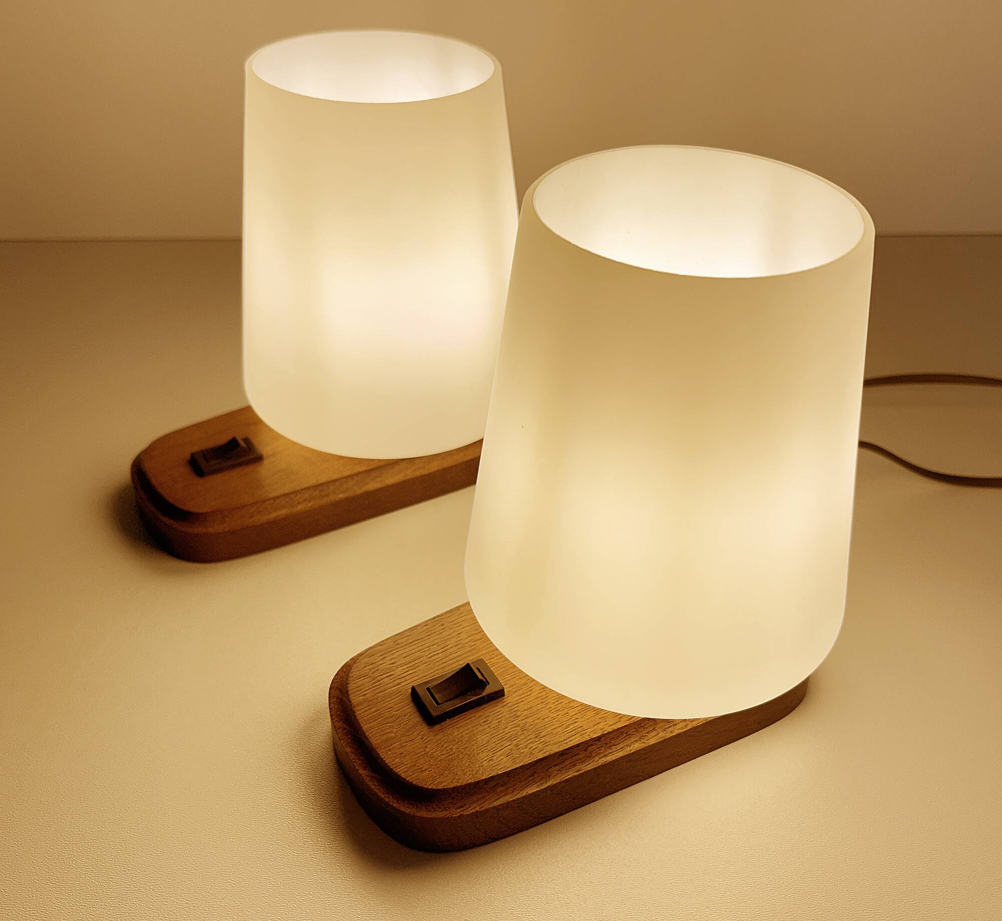 Pair of Scandinavian bedside lamps 60
