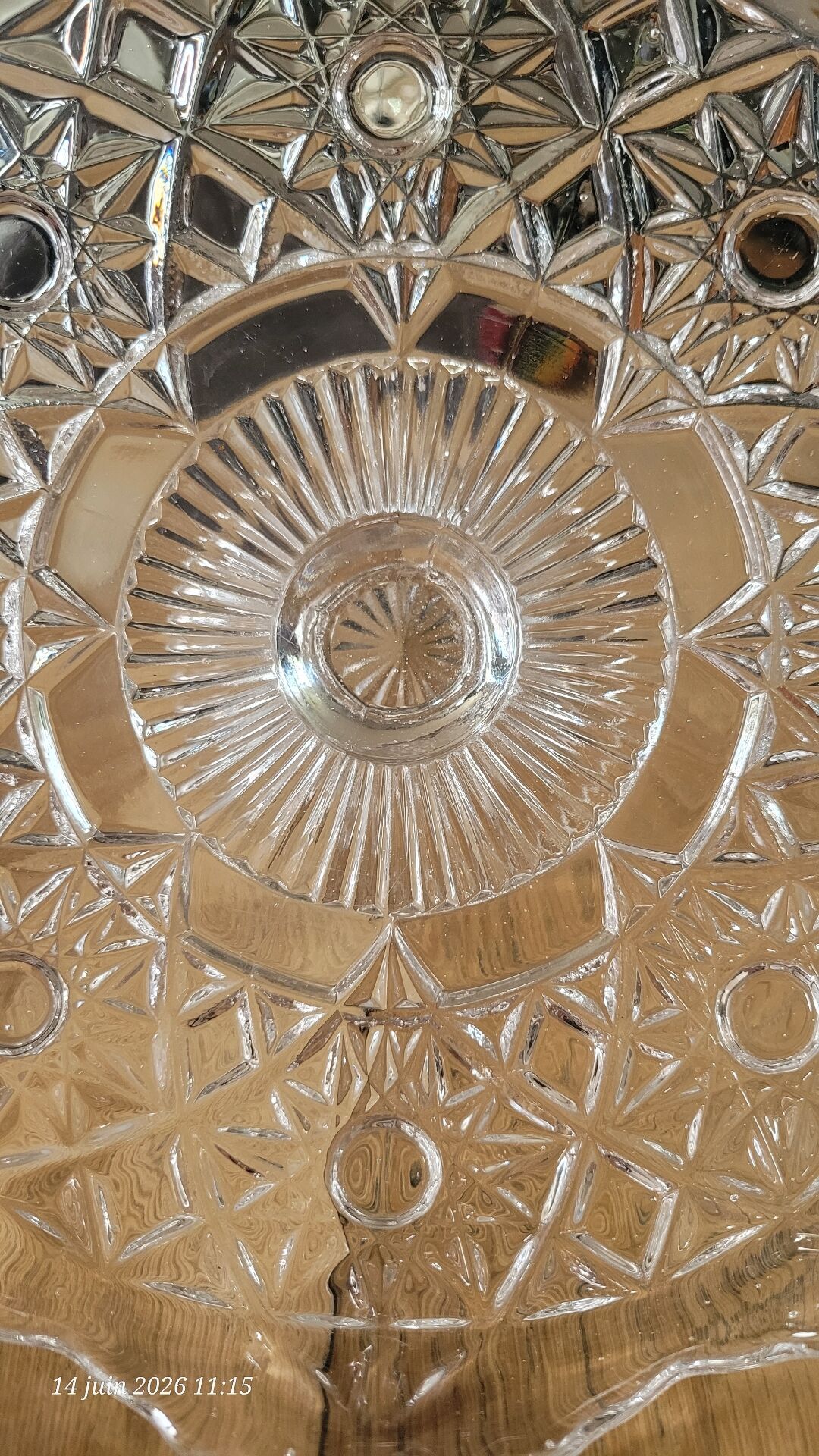Thick transparent glass footed cup