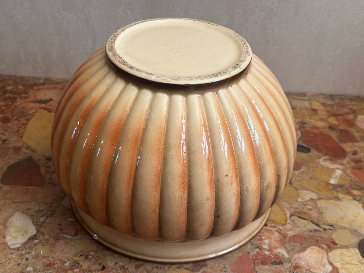 Grand Cache Pot en Céramique Vintage