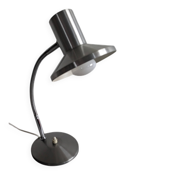 Articulated bedside lamp or wall light in aluminium, France circa 1960.
