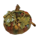Soupière in italian dab in the shape of a pumpkin