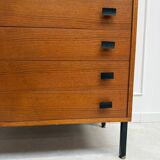 Modernist teak chest of drawers