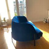 Blue velvet sofa Liu Jo - pebble model