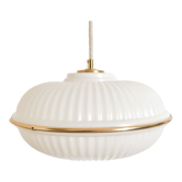 Vintage brass plastic pendant lamp