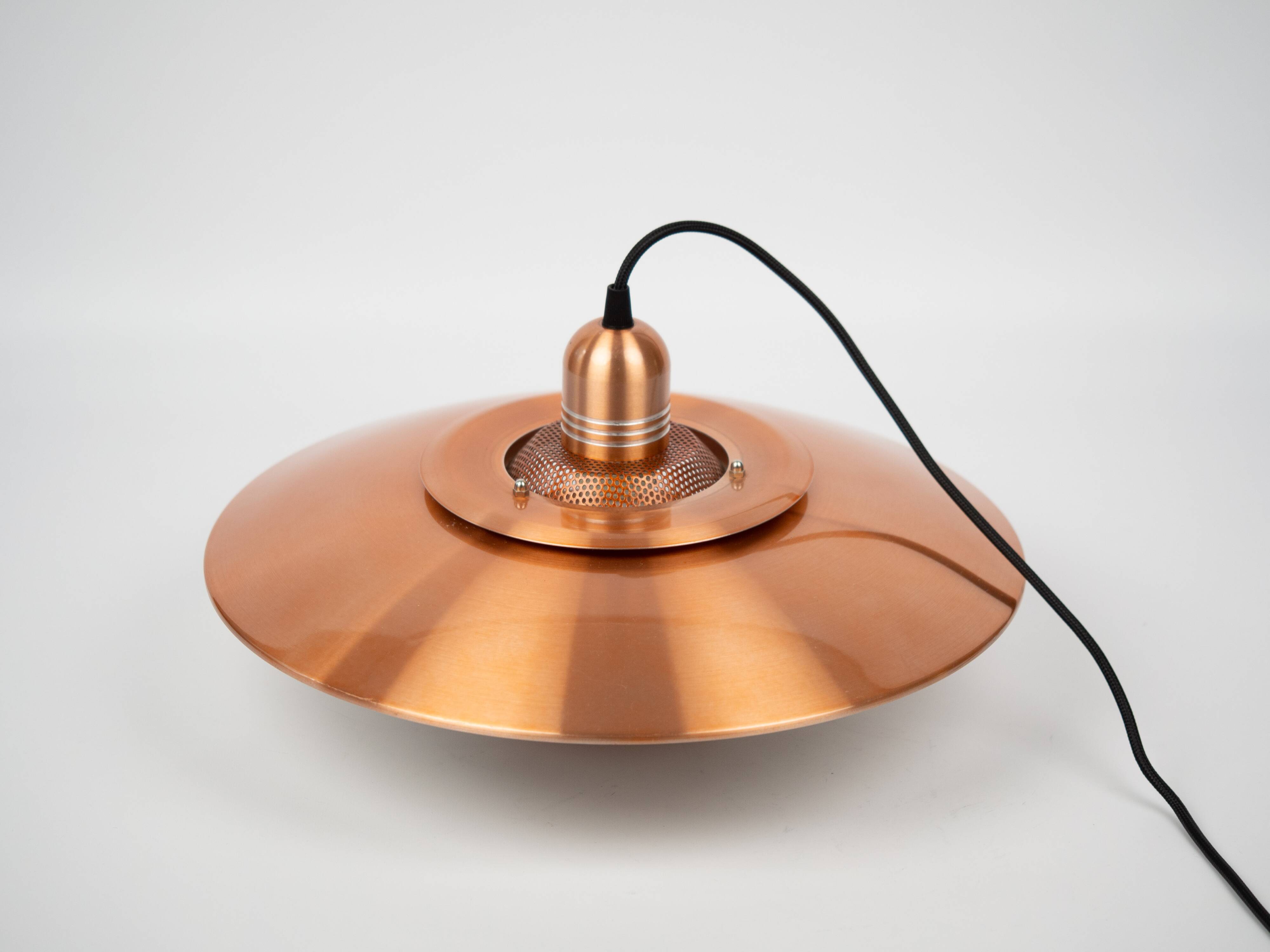 Danish vintage Jeka pendant lamp by Kurt Wiborg, 1980s