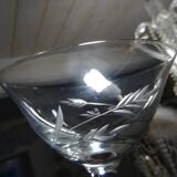 Set of 10 crystal champagne cups