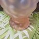 Pink frosted glass vase