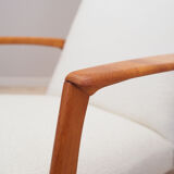 Beech rocking armchair, Danish design, 1970s, Denmark