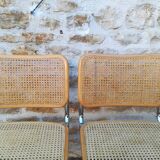 Quatre chaises cesca B32 par Marcel Breuer