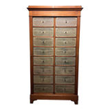 Mahogany and leather cardboard box