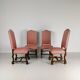 Beech Os De Mouton tapestry chairs (set of 4)