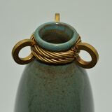 Vase en grès à monture de bronze doré de Louis Lourioux