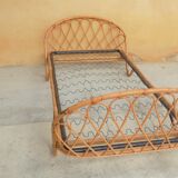 Vintage rattan bed