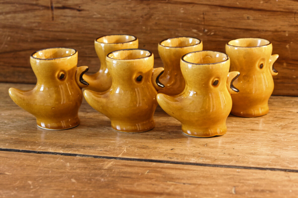 Set of 6 chicken cockerels