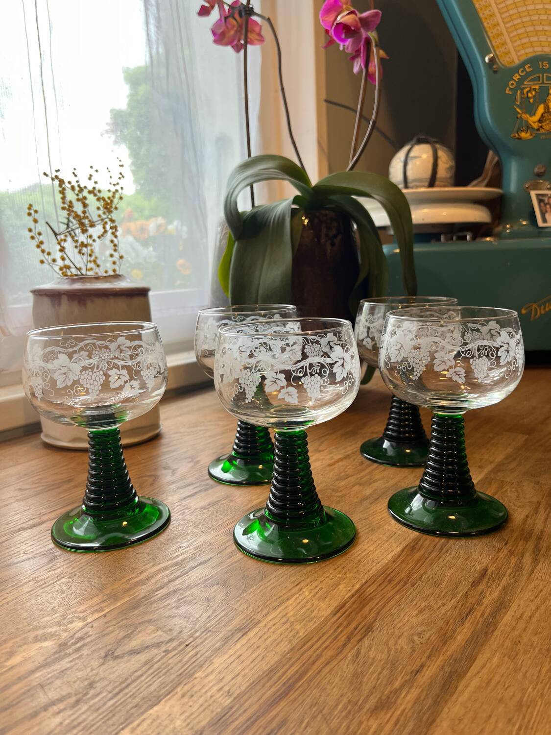 Vintage wine glasses
