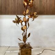 Gilded metal Florentine table or floor lamp by Hans Kögl, 1960s