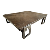 Industrial coffee table steel pallet table