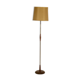 Lampadaire scandinave teck et laiton 1960