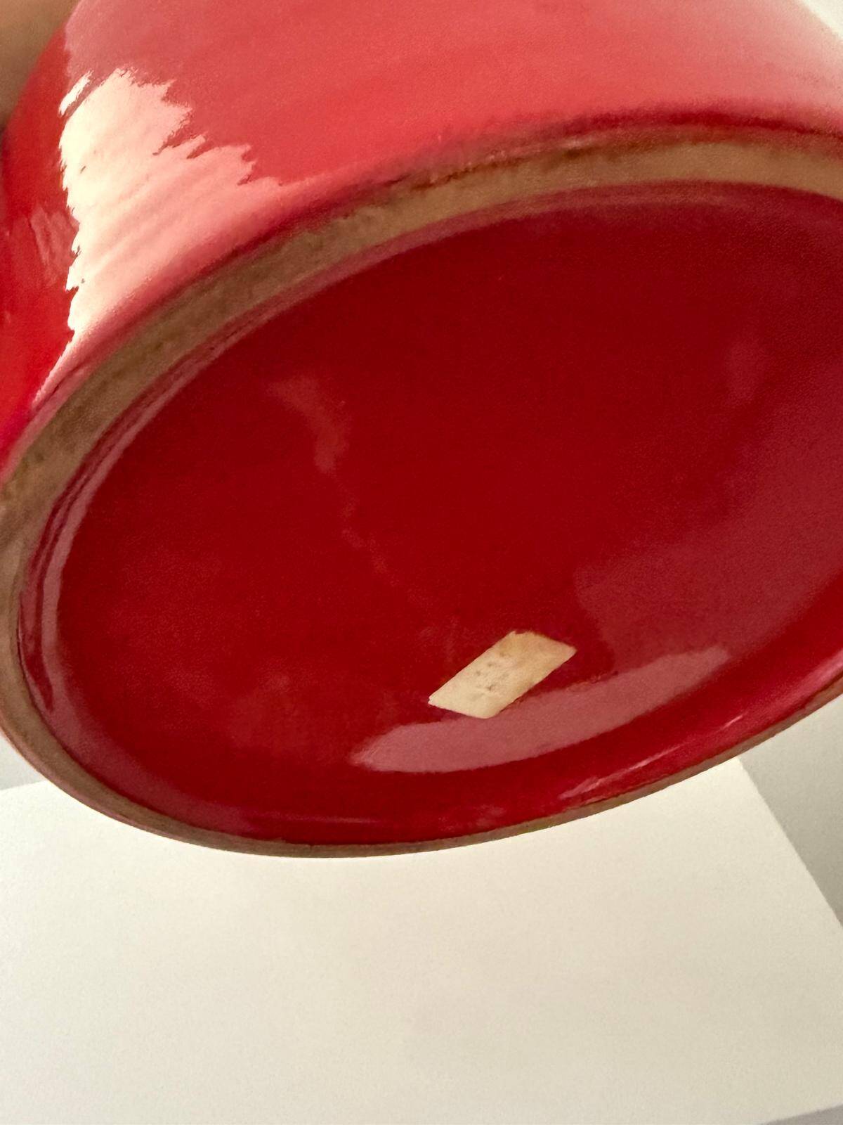 Vase en céramique rouge, années 70