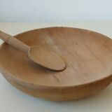 Wooden dish and spoon