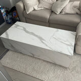 Table basse plaquage marbre