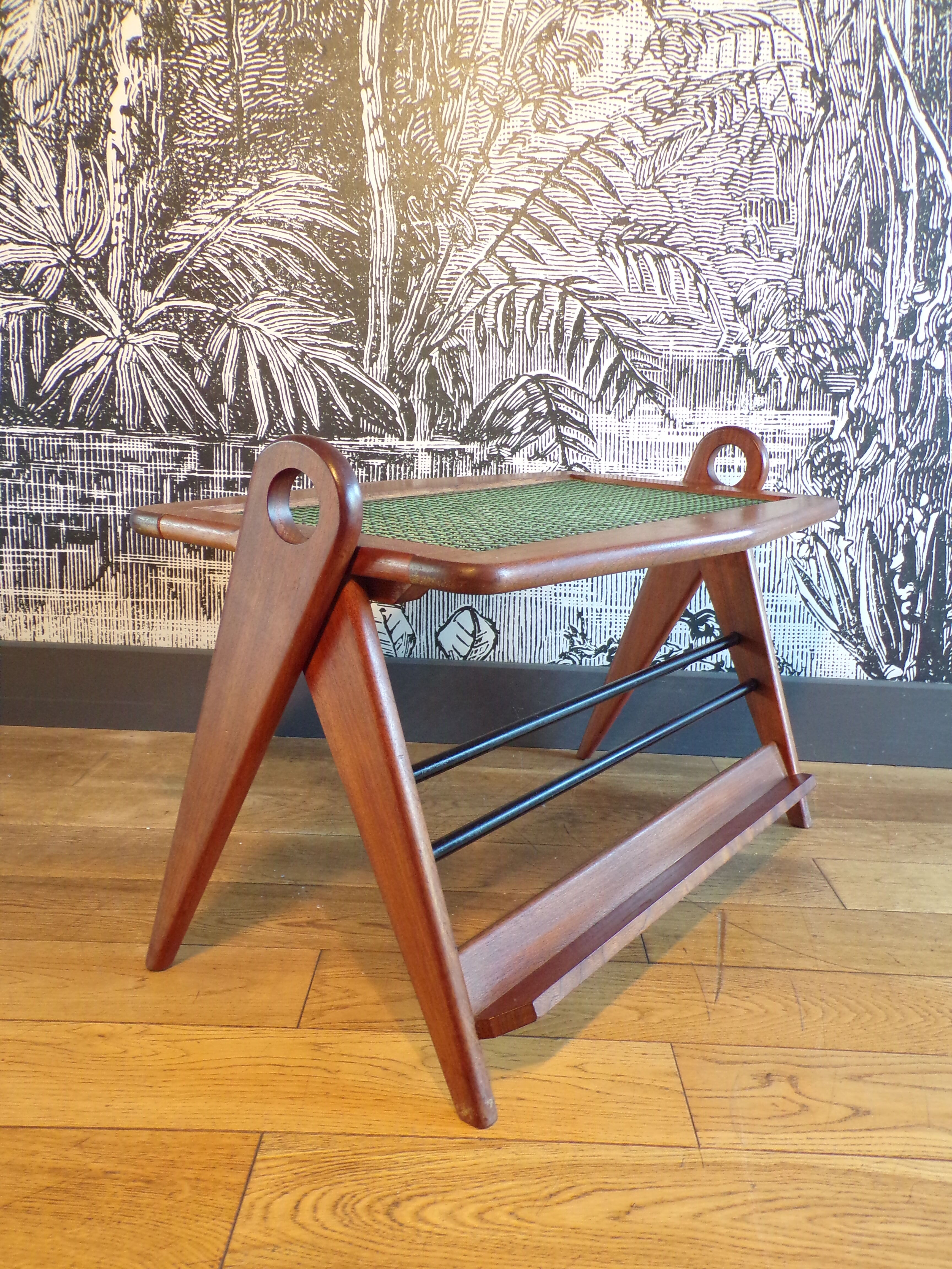 Scandinavian magazine coffee table in teak