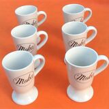 Suite suite of 6 mazagrans in Moka ceramic