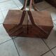 Worker seamstress box in patinated solid wood dp 1123212