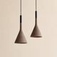 A pair of Aplomb concrete pendants by Lucidi & Pevere for Foscari.