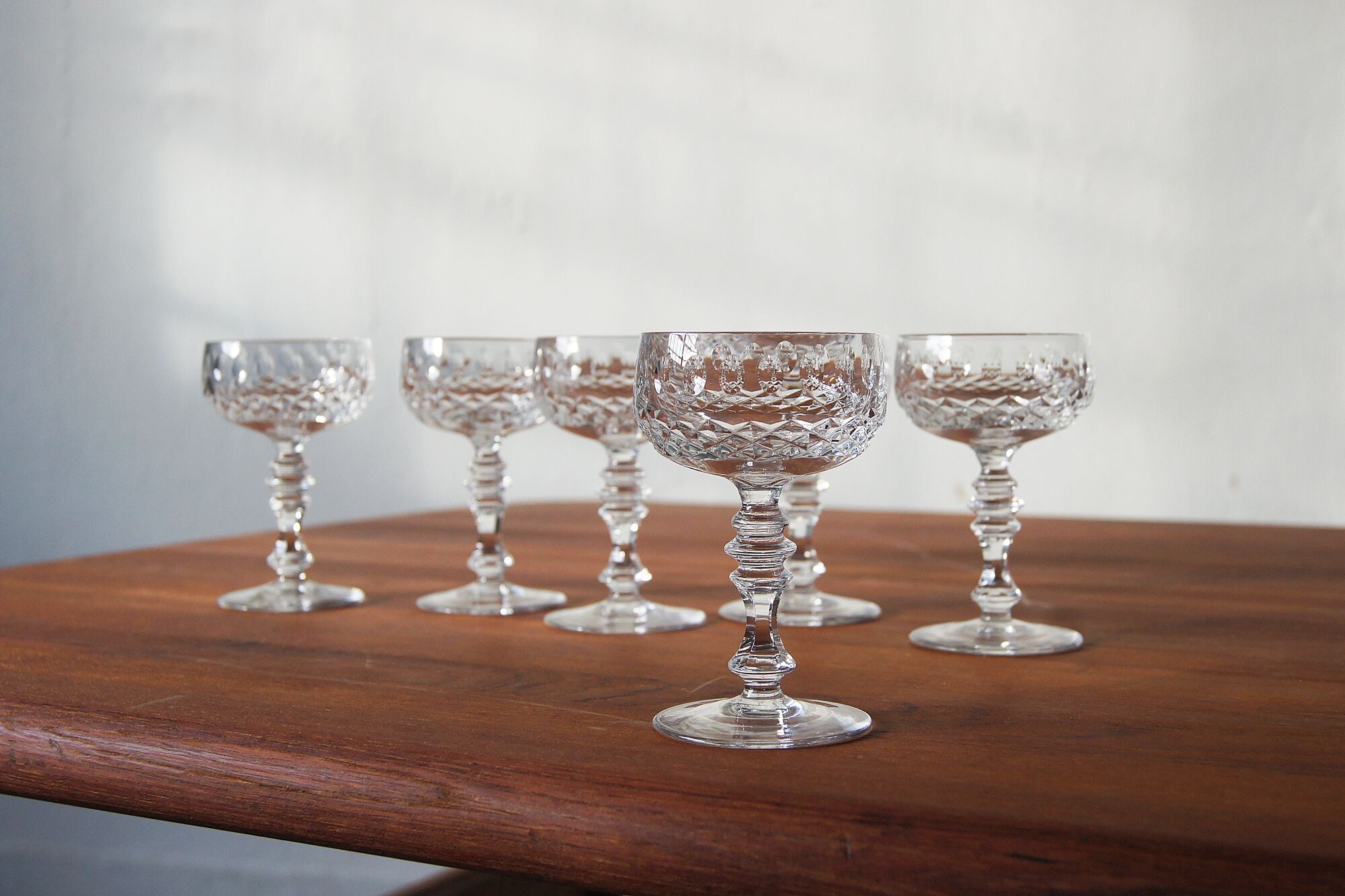 Coupes à champagne en cristal, set de 6
