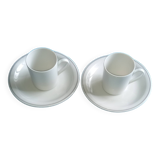 2 espresso coffee cups, 2 matching saucers - Bavaria Porcelain - 5.5 x 0.6cm approx.