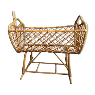 Rattan rocking cradle