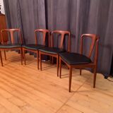 A set of four Juliane chairs by Johannes Andersen, Uldum Møbelfabrik, Denmark, 1960s.