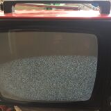 Old portable TELEVISION INTER Red