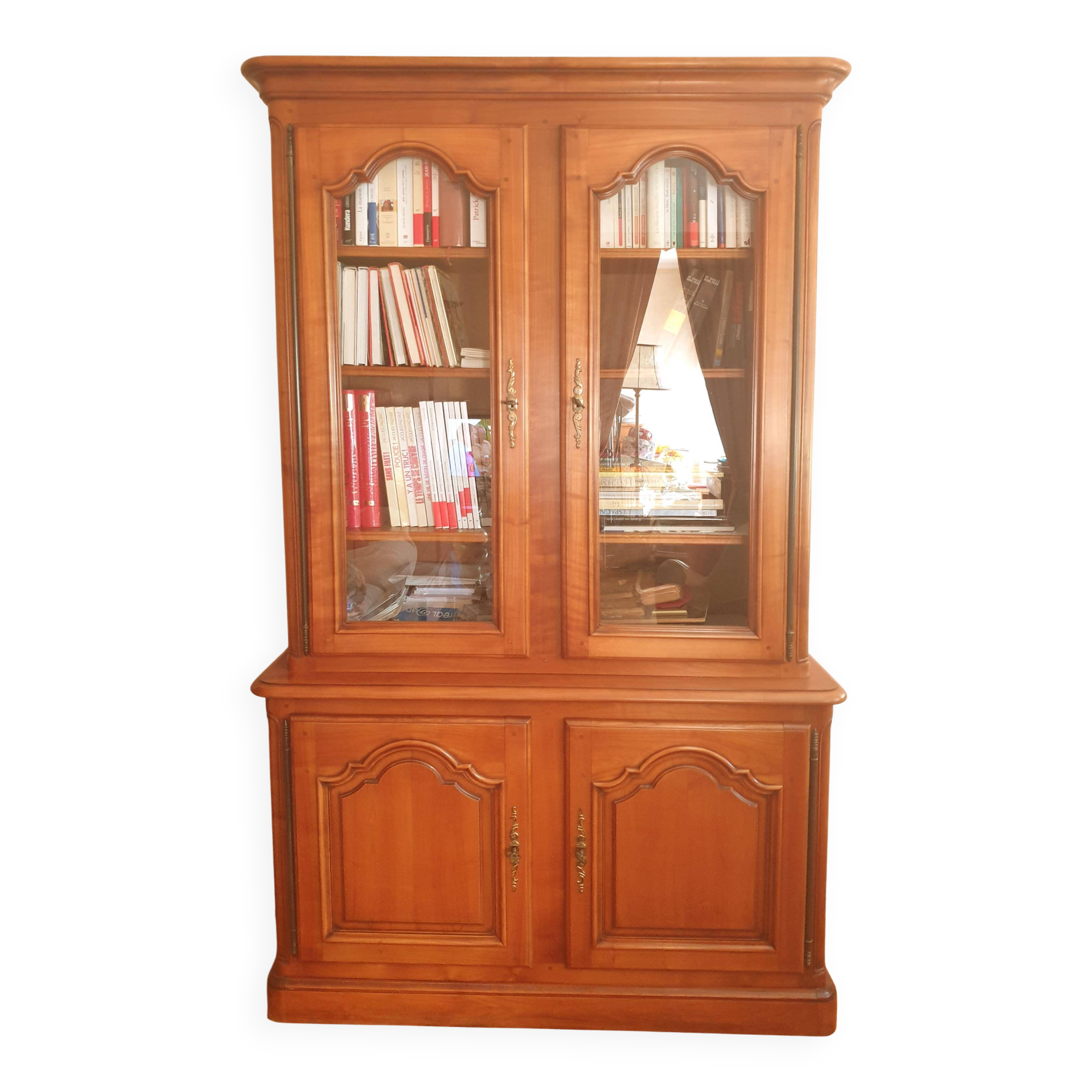Library with 2 bodies in cherry wood