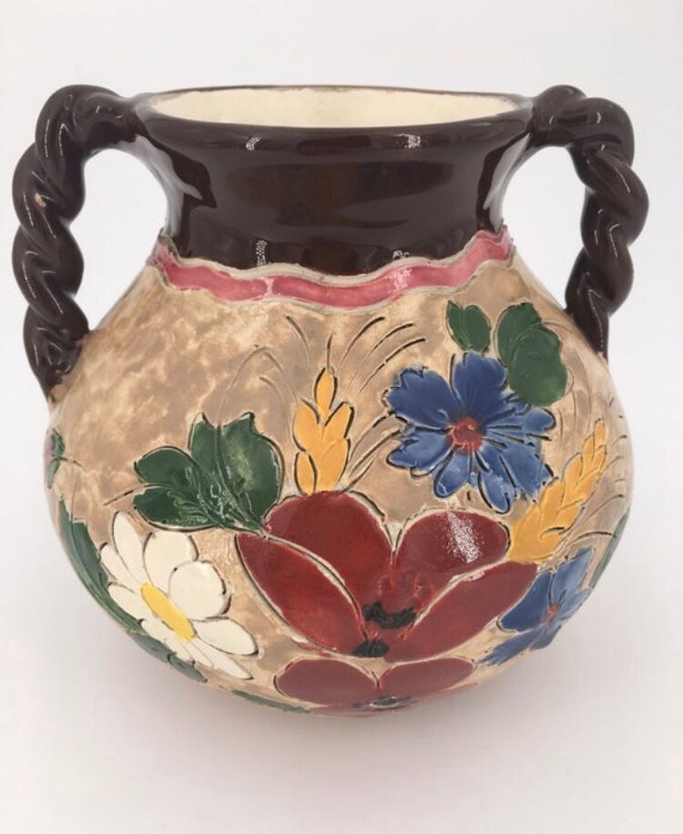 Jérôme MASSIER, Vallauris, France - Vase with handles in glazed earth - 1950s