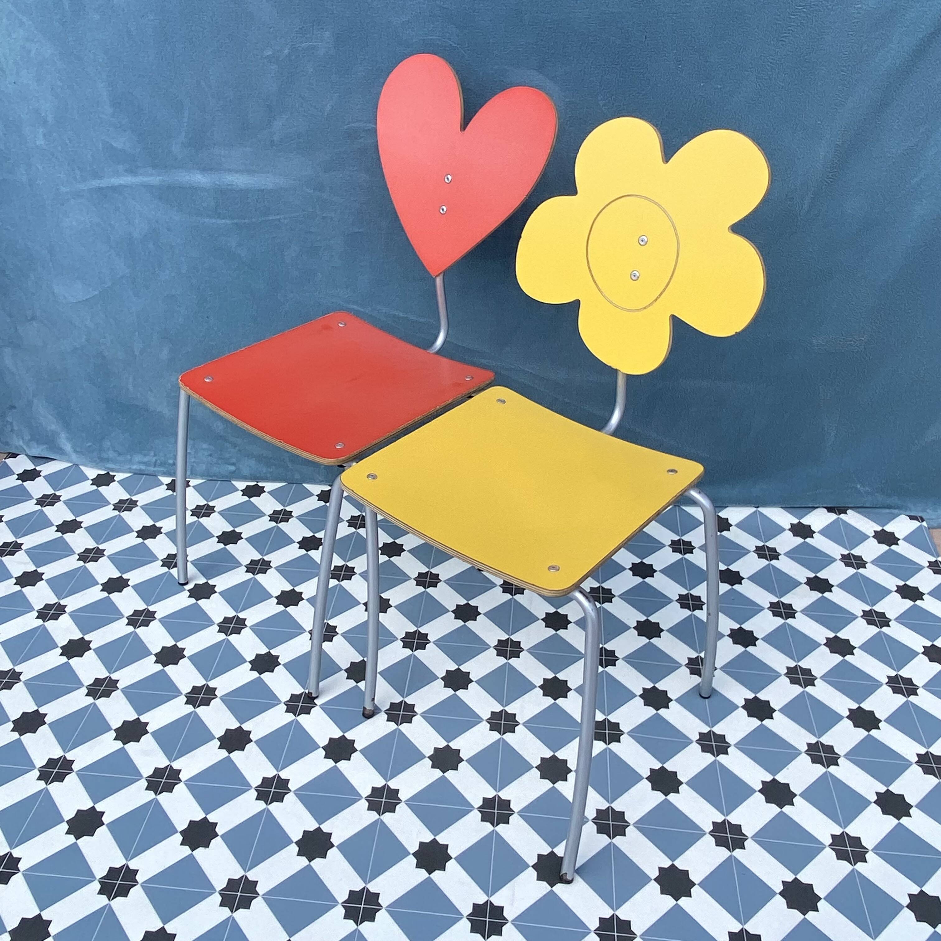 Set of Heart, Cloud, Smiley and Flower chairs by Agatha Ruiz de la Prada