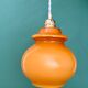 Vintage orange opaline suspension globe