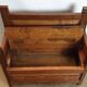 Massive oak chest bench