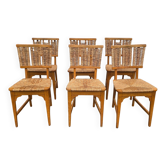 6 chaises Mart à design vintage